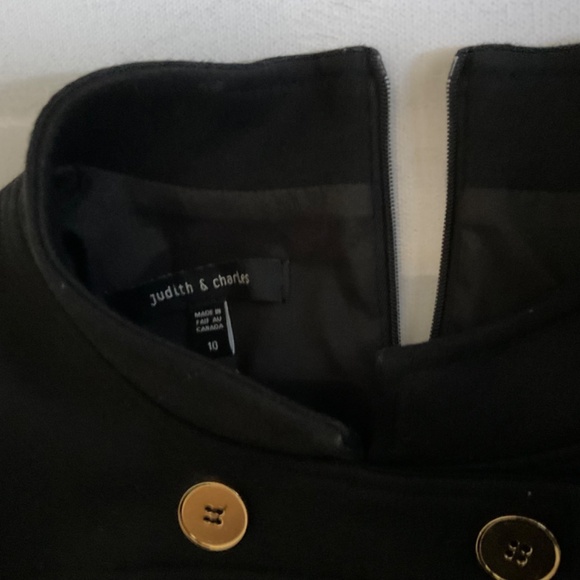 Judith & Charles Size 10 Wool Black Dress - Picture 2 of 8